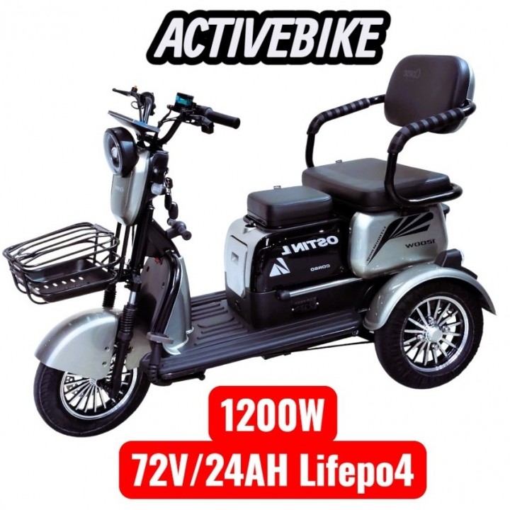 Електричний трицикл Corso OSTIN L NL-624307 (1200W, 72V/24Ah Lifepo4)